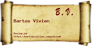 Bartos Vivien névjegykártya